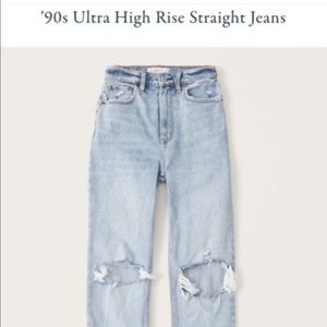 90’s ultra high rise straight Jean